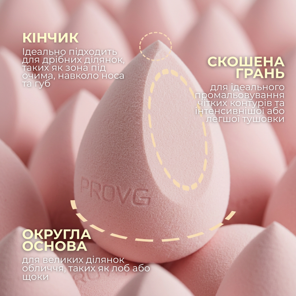 Набір спонжів для макіяжу PROVG №2 - 3 шт. SP-02 фото