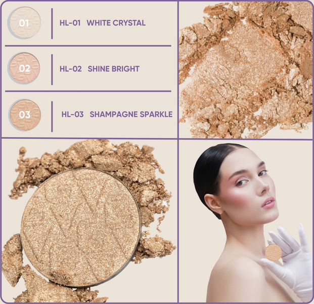 Хайлайтер для обличчя HL-03 - SHAMPAGNE SPARCLE HL-02 фото